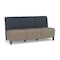 Lesro Siena Armless 3 Seat Tandem Seating No Center Arms, Black, RS NightSky Back, MD Farro Seat SN3102 - alternate 1